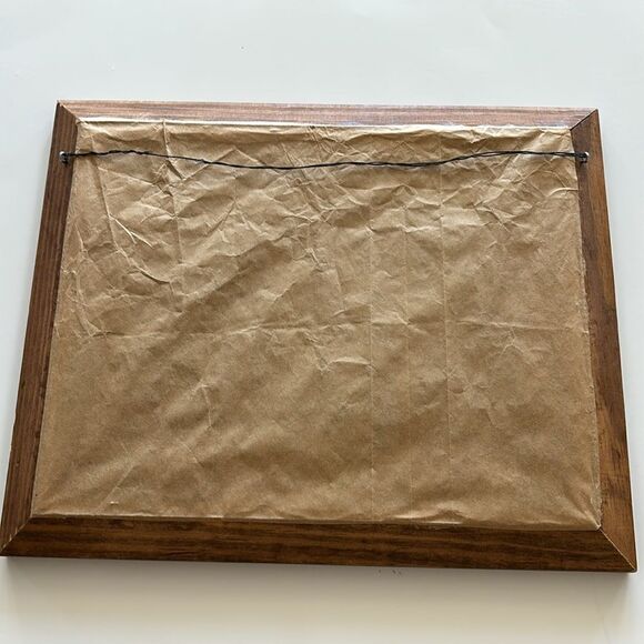 Vintage Christmas Santa Cross Stitch Framed Art Matted picture wall hanging - Picture 6 of 8